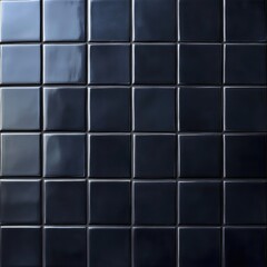 Dark Blue Tiled Wall