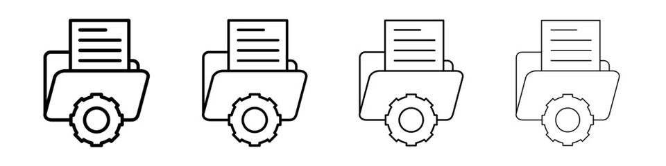 Data management icon linear logo isolated