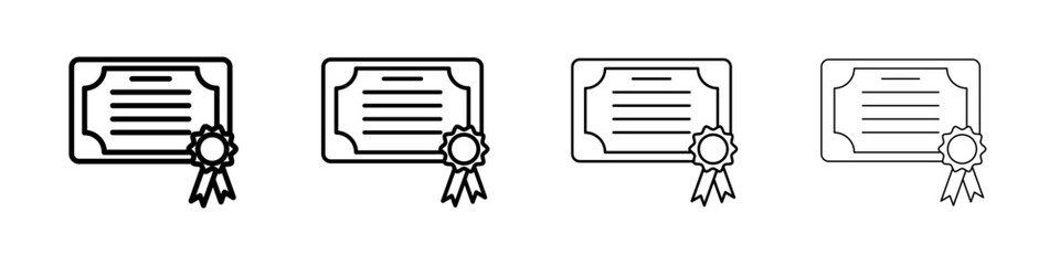 Diploma icon linear logo isolated