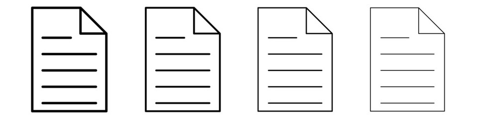 Document icon linear logo isolated