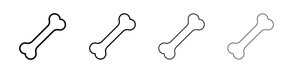 Dog bone icon linear logo isolated