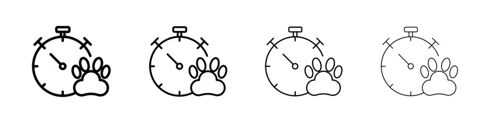 Dog competition icon linear logo isolated