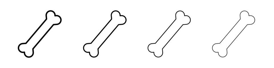 Dog bone icon linear logo isolated