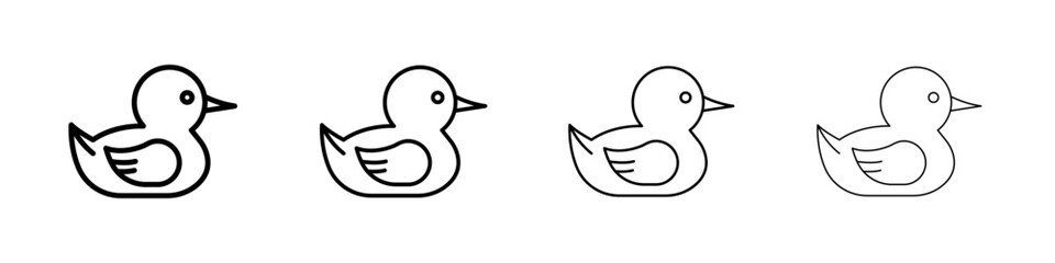 Duck icon linear logo isolated