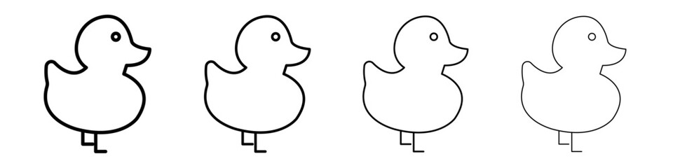 Duck icon linear logo isolated