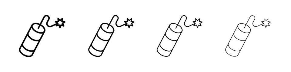 dynamite icon linear logo isolated