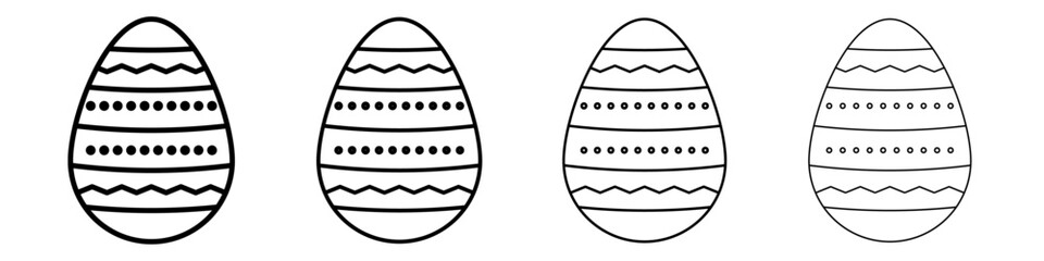 Easter egg icon linear logo isolated