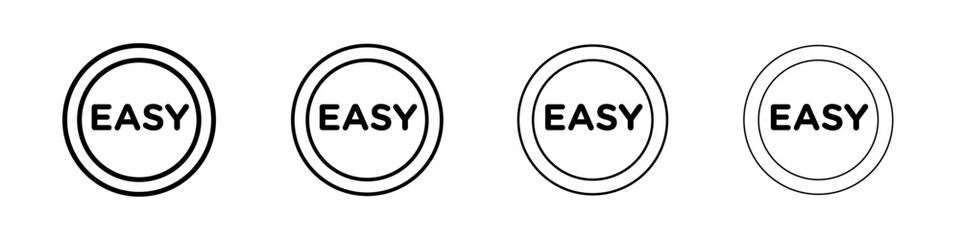 Easy icon linear logo isolated