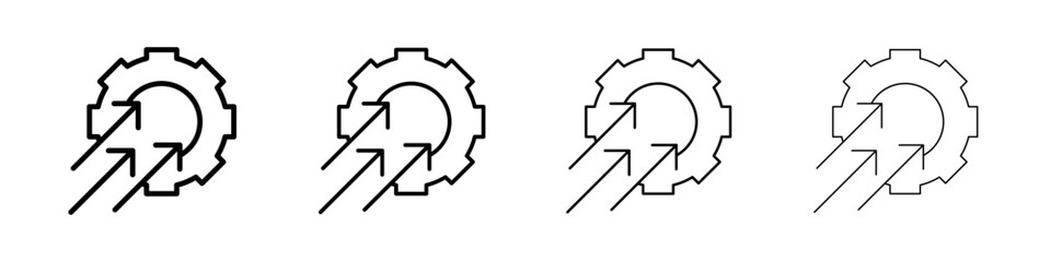 Efficiency icon linear logo isolated