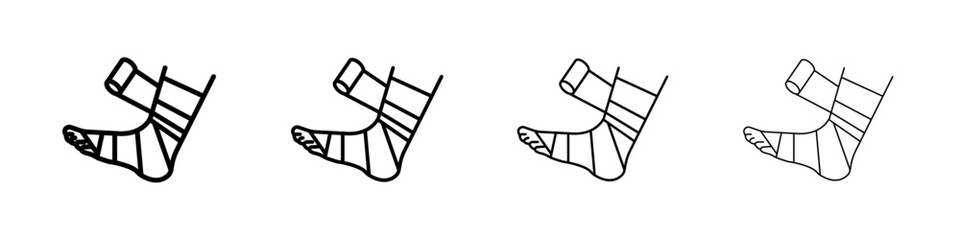 Elastic bandage icon linear logo isolated