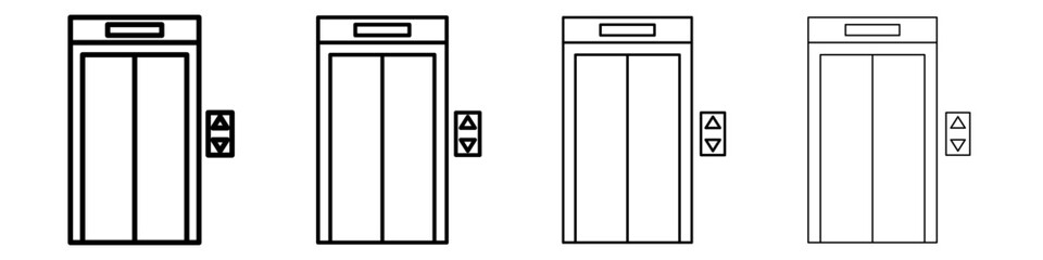 Elevator icon linear logo isolated