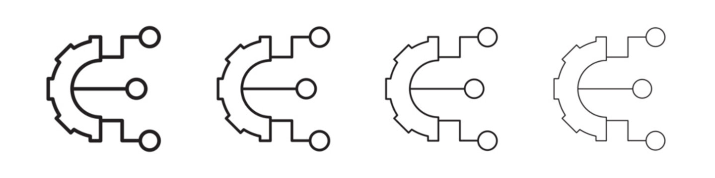ETL icon linear logo isolated