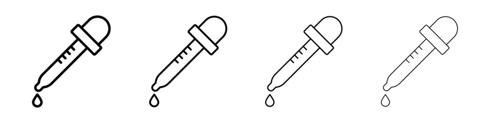 Eye dropper icon linear logo isolated