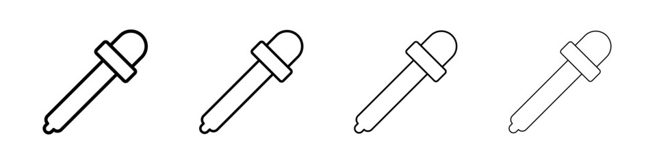 Eye dropper icon linear logo isolated