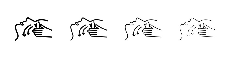 face massage icon linear logo isolated