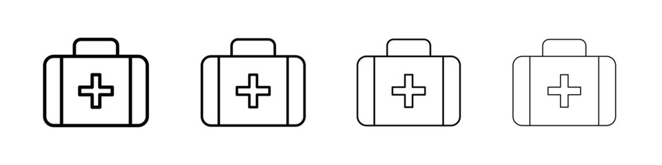 First aid icon linear logo isolated