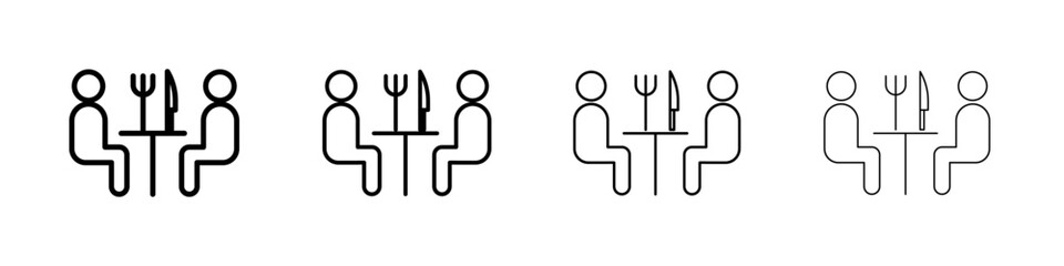 Food and restaurant icon linear logo isolated
