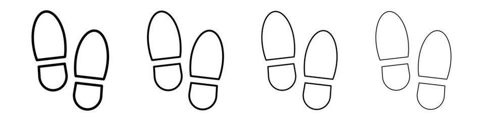 Footprints icon linear logo isolated