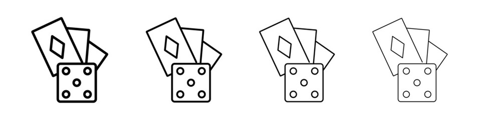 Gambling icon linear logo isolated