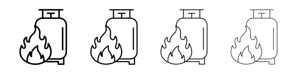 Gas tank icon linear logo isolated