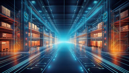 future warehouse system with digital technology