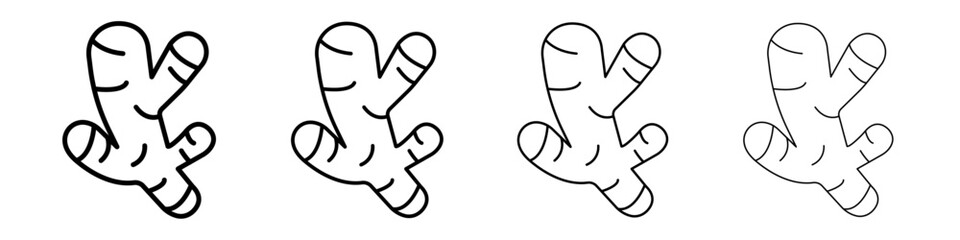 ginger icon linear logo isolated