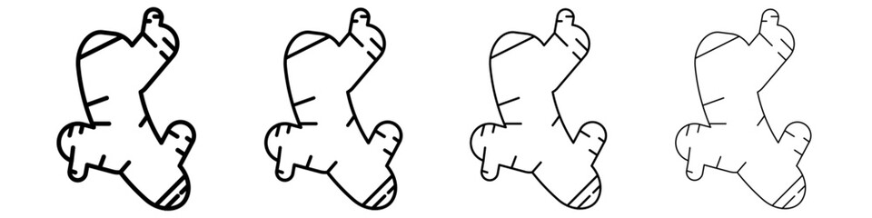 ginger icon linear logo isolated