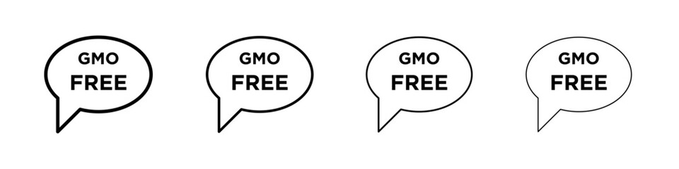 gmo free icon linear logo isolated