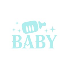 Baby typography design on plain white transparent isolated background for card, shirt, hoodie, sweatshirt, apparel, tag, mug, icon, poster or badge