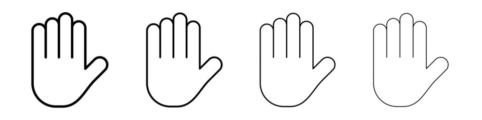 Hand icon linear logo isolated
