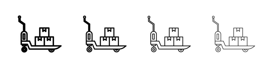 Hand pallet jack icon linear logo isolated © student