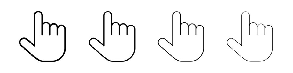Obraz premium Hand pointer icon linear logo isolated