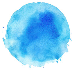 PNG Watercolor background circle blue.