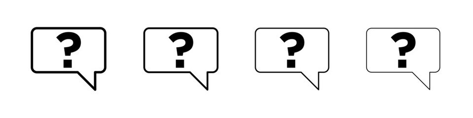 Help icon Outline sign symbol set