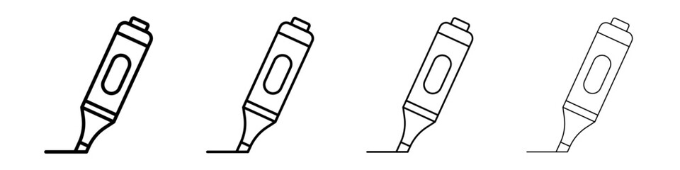 Highlighter icon Outline sign symbol set