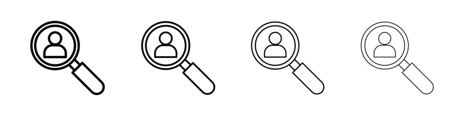 Hiring icon Outline sign symbol set