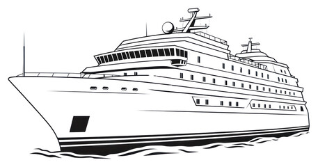 Fototapeta premium PNG Yacht vehicle sketch ship.