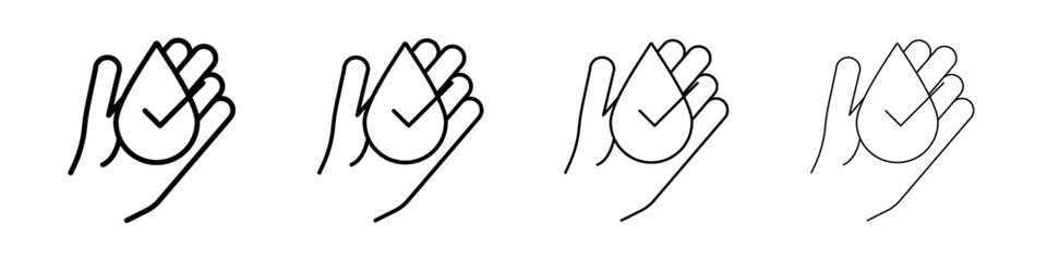 hypoallergenic icon Outline sign symbol set