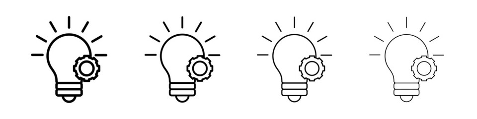 Implement icon Outline sign symbol set