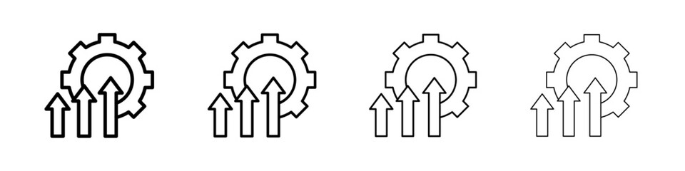 Improvement icon Outline sign symbol set