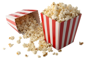 box of popcorn isolated