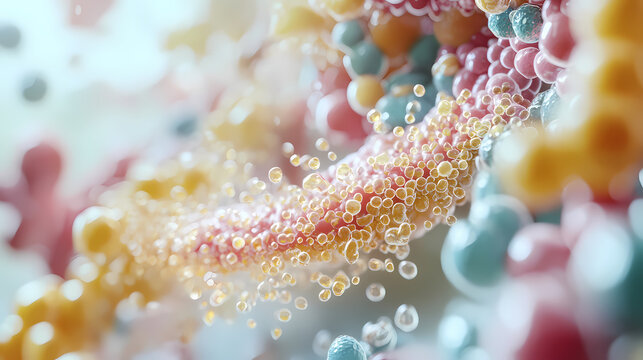 Detailed 3d model showing how genetics affect lipid metabolism, personalized health care insights, informative and clear. Biological Influence. Illustration