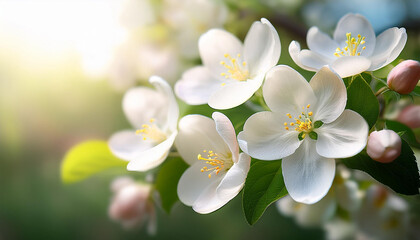 Fototapeta premium spring flora apple tree blossoms nature history