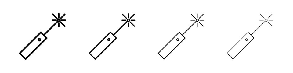 laser icon Outline sign symbol set