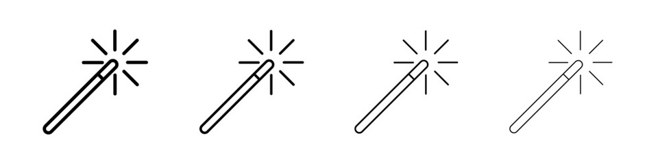 Magic icon Outline sign symbol set