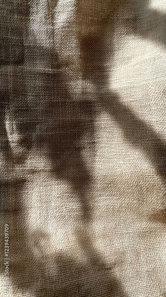 Aufkleber soft morning light streams through, casting delicate shadows on the textured fabric, creating an int