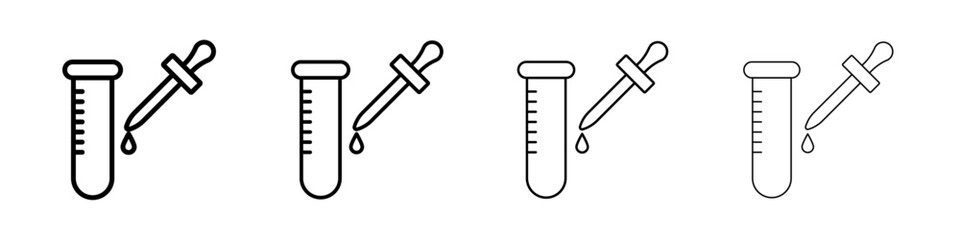 Medical test icon Outline sign symbol set