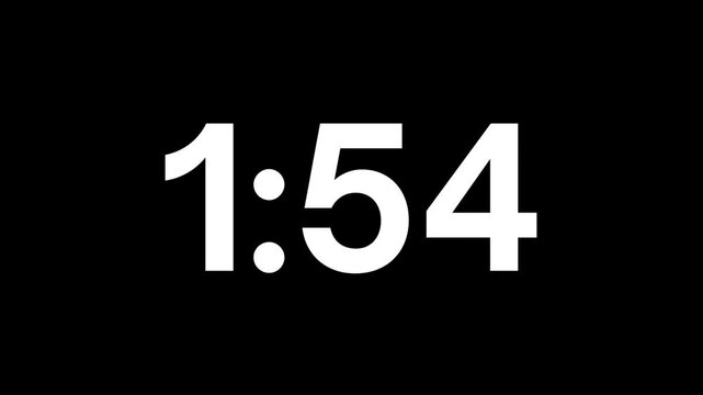 Simple 2 minutes countdown timer animation. on black background