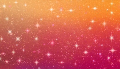 orange red pink gradient stars glitter background