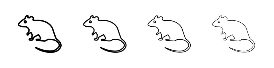mouse animal icon Outline sign symbol set